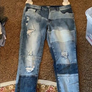 venus patchwork jeans